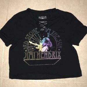 Jimi Hendrix Purple Haze cropped top XS